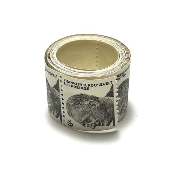 Franklin D Roosevelt 6 Cent Stamp Connected Roll 81 Stamps U.S. Postage Unused - Picture 4 of 5